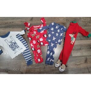 Baby Girl 12 month Christmas‎ pajamas set of 4 #1